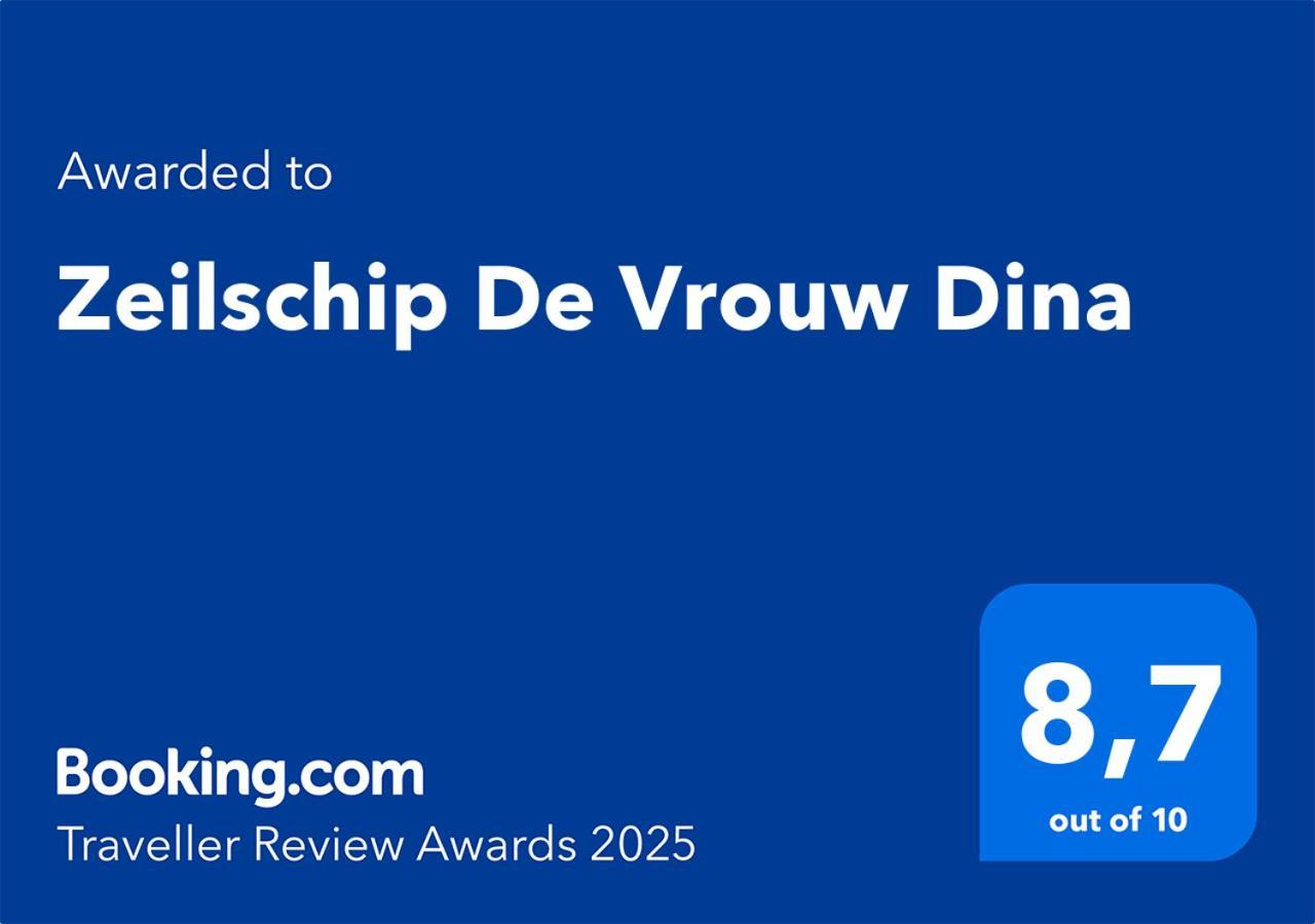 Zeilschip De Vrouw Dina Villa Leida Esterno foto